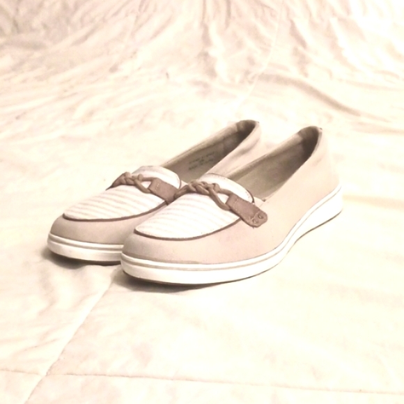 Grasshoppers Ortholite Striped Tan Loafers/Boat Shoes